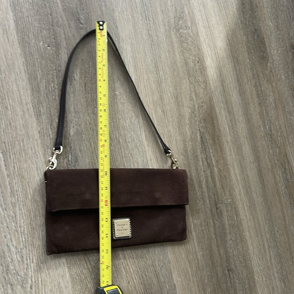 Dooney & Bourke Brown Suede fold over clutch - Picture 10 of 10